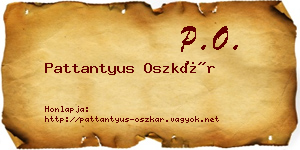 Pattantyus Oszkár névjegykártya